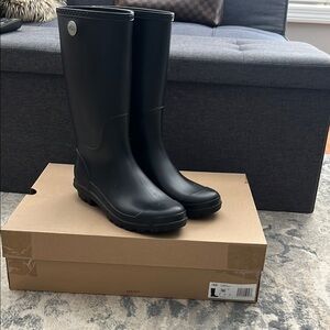 Black Tall Rain Boots